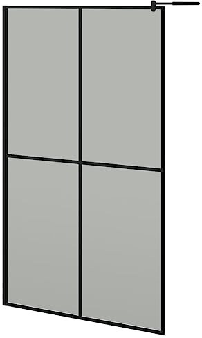 vidaXL Schermo doccia 118x190 cm Vetro temperato scuro