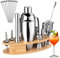 FUNYKICH 22 Piezas Juego de Coctelera Profesional, Coctelera Coctéles de Acero Inoxidable de 750 ml para Cócteles, Mezclar Bebidas, Hogar, Bar, Fiesta, Regalo de Su Familia y Amigo