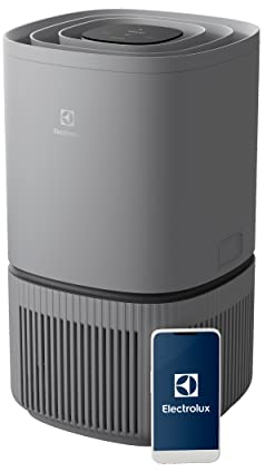 Electrolux Pure 500 Luftreiniger EPO50371UG, 4-Stufen-HEPA Luftreiniger, der 99,97% aller Luftpartikel, Staub, Pollen, Bakterien und Tierallergene, energieeffizient & fast geräuschlos, Grau entfernt