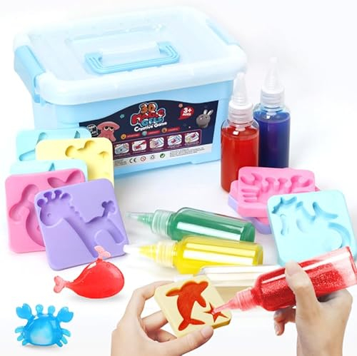 whatstem Kreative 3D Magic Gels (Upgrade Version) - Stellen Sie Ihre eigenen weichen bunten Spielzeugfiguren her, handgemachtes Wasserspielzeug für Kinder, Aqua Fairy Toy Set für Jungen und Mädchen
