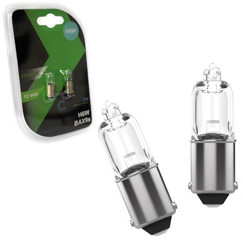 LIGHTWORLD24 2x Lampadine H6W BAX9s 12V 6W Luci Posizione Auto Segnalazione E-Marcato