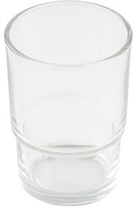 YOSSEE Transparent Glass Tumbler – Replacement for Wall Mounted Toothbrush Holder – Thick Clear Glass Mug – Universal Fit for Bathroom Accessories