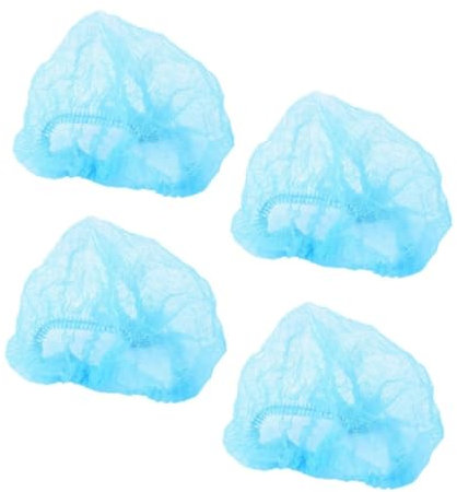 Alipis 20Stücke Einweg Haarnetz Kappen Vlies Staubhaube Für Reinigung Make Up Atmungsaktive Einmalhauben Blau Hygienischer Haarschutz Für Professionelle Anwendungen