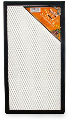 Fluker Labs SFK38008 Metal Screen Cover for Pet Habitat, 18 by 36-Inch, Black
