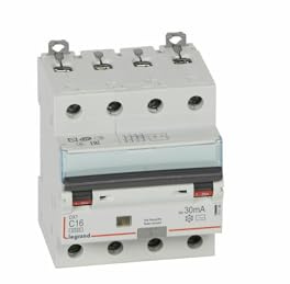 411186 Legrand Disjoncteur Différentiel Tétrapolaire 16a 30ma Type Ac - Dx³6000 10ka 4p