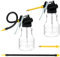QWORK® 2 Pack 250ml Transparent Oil Can with Rigid & Flexible Spouts, High Pressure Hand Pump Oiler Lubrication Oil Bottle