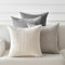 ANBURG Coussin Canape 45x45 Gris Beige Crème Dégradé en Velours Côtelé | Lot de 4 Housse Coussins Décoratifs Boheme pour Canapé, Salon et Chambre, Super Doux Housse de Coussin 40x40