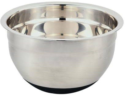 Kesper | Rührschüssel mit Mess-Skala, Material: Edelstahl, Silikon, Maße: Ø 24 cm, Höhe: 12,8 cm, Farbe: Silber, Schwarz | 90891