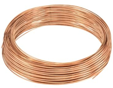 QWORK® Fil de cuivre Pure T2, Ø3mm, longueur 10m, pour les loisirs, l'électrotechnique et l'artisanat