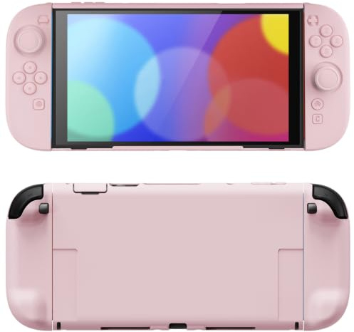PlayVital Fodral för Switch 2 med Stöd & Joystickkåpor | Hårt Skydds Skal för Nintendo Switch 2 Joycon,Dockningsbart Greppskydd–Körsbärsblommor Rosa
