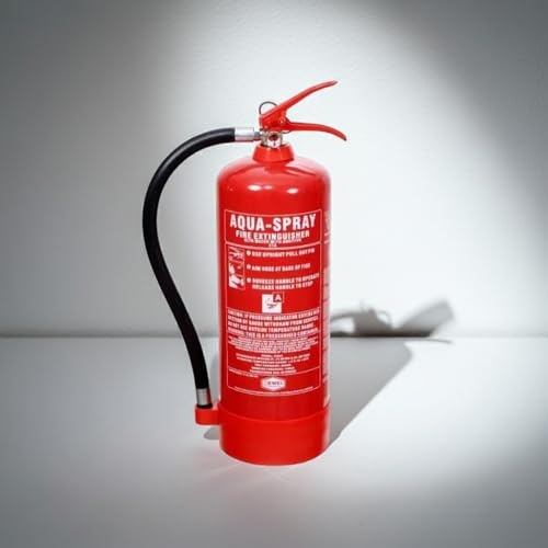 Jewel Fire Group 6L Aqua Spray Fire Extinguisher - 21A, BS EN3 Certified, Water Additive Class A Protection for Office, School, Shop and Workplace