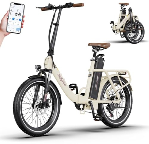 ONESPORT OT16-2 Bici Eelettrica Adulti, 20 Bicicletta Elettrica Pieghevole con 250W Motore & 48V 17Ah Batteria Autonomia 60-120KM, Unisex Bici Pedalata Assistita, Display LCD & Bluetooth APP