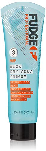 Fudge Professional Blow Dry Aqua Primer, Hyaluronic Acid, Heat Protection, Volumizing Results, 150 ml