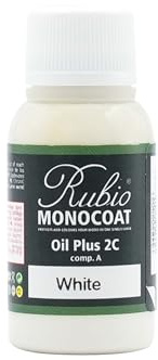 Rubio Monocoat Wood Oil 0.8 m² - White | Oil Plus 2C | Quick-Dry, Eco-Friendly Linseed Wood for Indoor Use | Preserver | 20 ml (Sample)