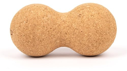 Myga - Cork Peanut Lacrosse Ball Muscle Roller Self Massager for Myofascial Release, Trigger Point Therapy and Deep Tissue Massage - 5.51 x 2.36
