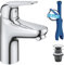 GROHE Swift Quickfix- Grifo de lavabo 1/2 Tamaño S, Cromo, Water Saving, 24317001