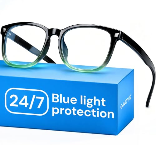 Gaoye Fashion Square Fake Eyeglasses, Eyewear Frames with Anti UV Ray Computer Gaming Glasses, Blue Light Blocking Glasses for Men