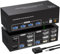VPFET 2 Displayport+HDMI KVM Switch 2 PC 3 Monitores 4K144Hz 8K60Hz Triple Monitor KVM Switches para 2 ordenadores Share 3 monitores con 4 puertos USB 3.0 Incluye 2 cables USB 3.0 y control externo