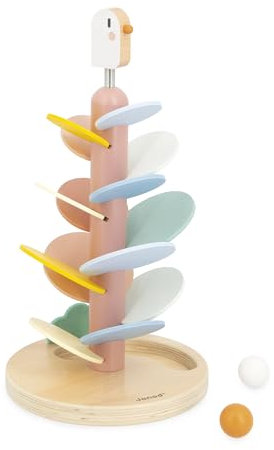 Janod- UCC Slittino a Discesa in Legno da montare-14 Pezzi, 2 Disegni e 1 Istruzione Inclusa-Giocattolo per l'apprendimento precoce-Decorazione della Camera da Letto-Colore ad Acqua-da 3 Anni, J04040