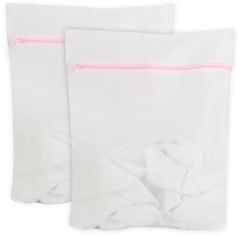 2 Sacs de Lavage pour Machine à Laver, Filet Linge Machine à Laver,Filets de Protection pour Linge 50 x 60 cm, Avec Fermeture Éclair Dissimulée, Préserve la Forme et la Texture des Vêtements