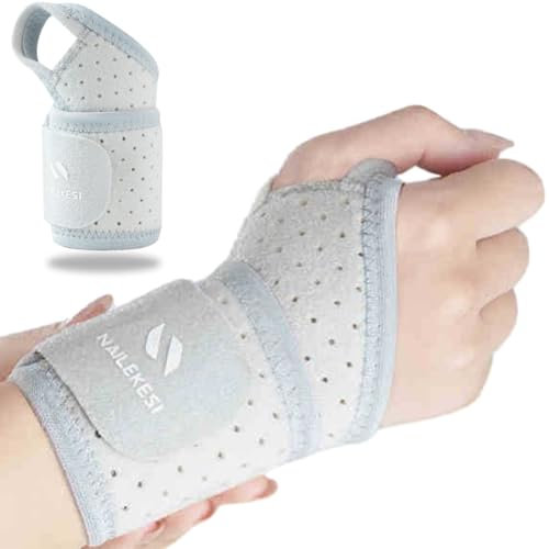 Protège-poignet amidextre orthopédique, spécial pour poignet ouvert, tendidite et entorse. Design anti-frottements. Compression réglable. Confortable et respirant. Bracelet Tunnel carpien. 1 pièce.
