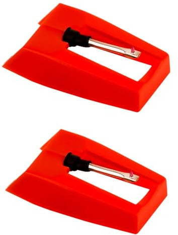 2pcs Record Player Needle Replacement for Crosley | Red Record Player Stylus for LP Victrola ION Crosley