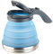 Rosenstein & Söhne Wasserkocher faltbar: Faltbarer Silikon-Camping-Wasserkessel mit Edelstahlboden; 800 ml (Silikon Wasserkocher, Faltbarer Camping, Reisewasserkocher)