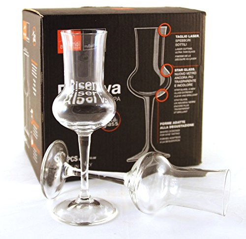 Bormioli Lot de 6 verres à verres de réserve Grappa transparents 8 cl Grappa