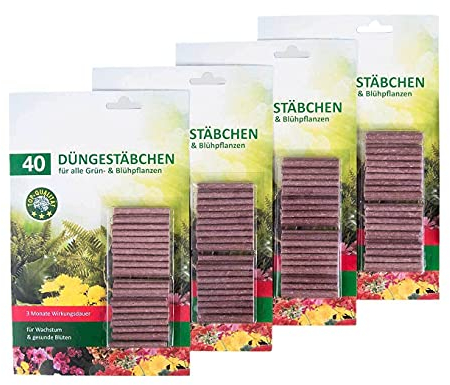 SIDCO Blumendünger Stäbchen 160 x Düngestäbchen Grünpflanzen Blühpflanzen Dünger Stick