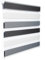 WOLTU Doppelrollo Klemmfix ohne Bohren Weiß+Grau+Anthrazit B45 x H150 cm, Duo Rollo Zebrarollo Fensterrollo Klemmrollo Seitenzugrollo Easyfix lichtdurchlässig & verdunkelnd Rollos für Fenster und Tür