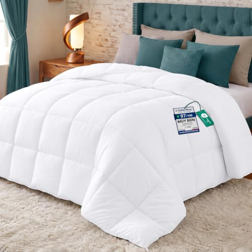 Utopia Bedding Piumino Caldo Letto Singolo, 155x220 cm, Bianco