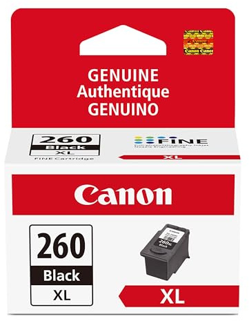 Canon PG-260 XL Genuine Black Ink Cartridge, Compatible with TS5320/6420/6420a,TR7020/7020a