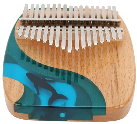 Kalimba 17 Key Finger Piano Musikinstrument mit Aufkleber Mahagoni Thumb Piano Geschenke für Kinder und Klavieranfänger Professional