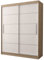 Fabryka Mebli Idźczak Kleiderschrank, Wohnzimmerschrank - Sonoma, Weiß Schwebetürenschrank, Schlafzimmerschrank - ‎61 x 150 x 200 cm - Schrank für Schlafzimmer, Wohnzimmer, Garderobe, modern