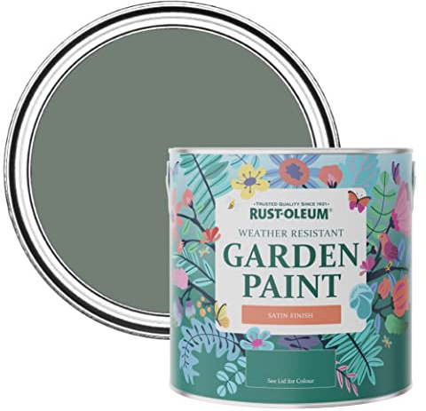 Rust-Oleum Green Mould-Resistant Garden Paint In Satin Finish - Serenity 2.5L
