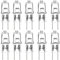 EKSAVE Ampoules Halogènes G6.35 Halogenlampen 35W 12V 390lm, Halogen Stiftsockellampe GY6.35 für Kronleuchter, Landschaftsbeleuchtung Warmweiß 2700K(10 Stück)