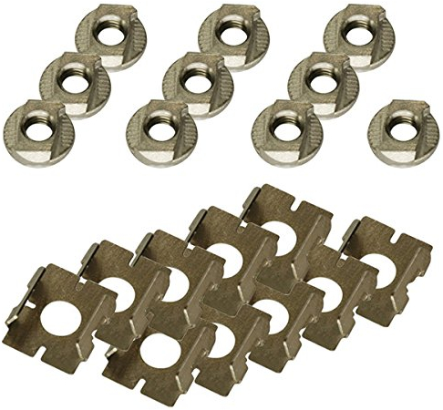 10 x Zurrschienenmutter M8 + Clipsblech Edelstahl Schraubfitting Airlineschienen Wandhalterung Dachgepäckträger