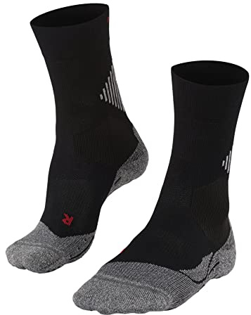 FALKE Unisex Socken 4 GRIP U So Funktionsmaterial für maximalen Speed 1 Paar, Schwarz Black 3019, 42-43