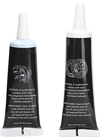 VBESTLIFE Angelrollen Wartungswerkzeug Set, Schmieröl + Schmierfett Angelrollen Wartungsset für Rotierende Rollen(Schwarz)