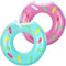 HeySplash 2 Stück Aufblasbar Schwimmring, 79 cm Angebissener Donut Schwimmreifen Luftmatratze Faltbar Ring Sommer Schwimmhilfe Wasserspielzeug Schwimmer für ErwachseneKinder Pool See, Rosa + Blaugrün