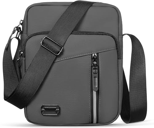 Aucuu Umhängetasche Schultertasche Herren, Wasserdichte Herrentasche zum Umhängen Messenger Bag mit Multi Tasche, Handytasche, Crossbody Bag für Alltag, Business Arbeit und Reise