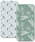 Spannbettlaken Kinderwagen Bettlaken Spannbettlaken für Babybett 2 Pack 82x41 cm Oeko-Tex Zertifiziert Stubenwagen Bezug Kinderwagen Matratzenschoner Matratzenbezug für Neugeborenes Eisbär