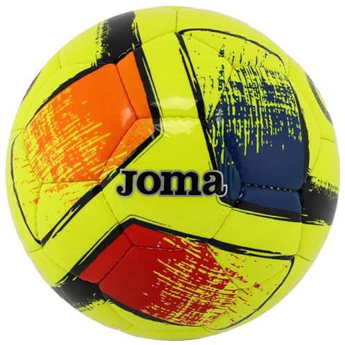 Joma Dali II Ball 400649-061 - Palla da calcio, unisex, colore: Giallo Fluor/Multi, 3