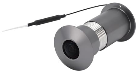 Mirilla de Puerta, 1080P WiFi Cámara de Mirilla de Puerta de Visión Nocturna Infrarroja Cámara de Orificio de Ojo de Puerta de Gran Angular de 170 Grados para Puerta de (GRAY)