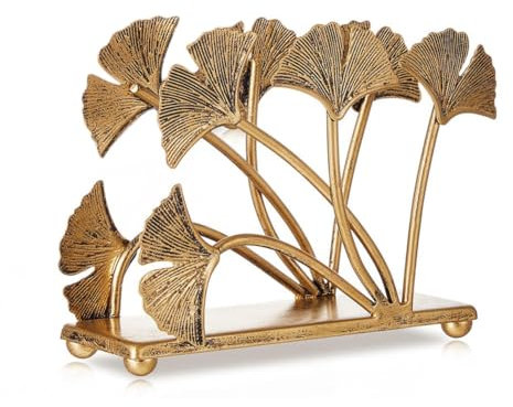 Zicojia Serviettenhalter Aus Metall, Ginkgoblätter, Cocktail-Serviettenhalter, Hochzeit, Tischdekoration, Vintage, Moderne Papierserviette