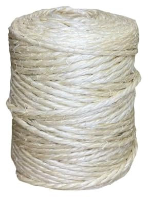 LAPOOH Cuerda 100% sisal 4 mm 100 m, Rollo Mimbre, Cuerda Manualidades, Cuerda Decorativa, para Tejer Crochet, Bobinas De Hilo, Cesta De Cuerda - SPU:155009