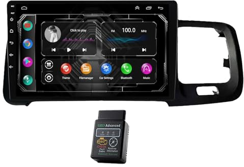 9 tum Android 13 Carplay bilstereo för Volvo S60 V60 2011 2012 2013 32 GB DAB+ radio, bil-GPS, satellit, nav, Bluetooth-spelare, ljudvideo-spelare, GPS-navigering, huvudenhet, DSP (2 GB RAM + 32 GB