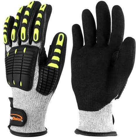 UTOCLEC Gants de Travail Professionnels, Gants Anti-Coupure Niveau, Protection Industrielle Multiusage, Gants de Travail de Sécurité pour Homme et Femme, Taille XL
