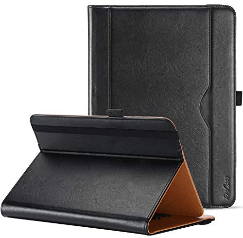 ProCase Universal Tablet Case 9–11 Inch, for 10 Inch Android 16/15/14 Tablets,Fire HD 10 Tablet Case, Adjustable Silicone Holder, Multi-Angle Stand Cover with Card Pocket & Pen Holder – Black