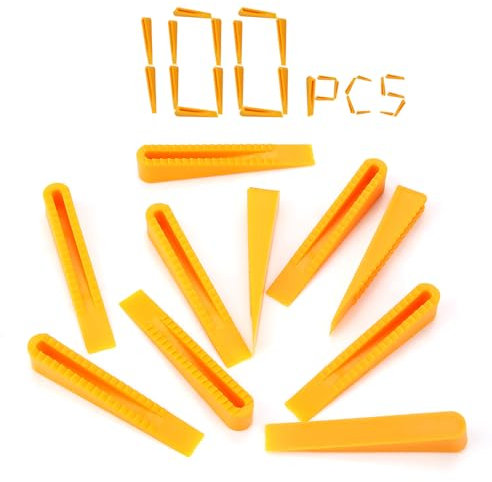 Tile Leveling System Wedges, Akozon Tile Leveling Wedge Reusable Wedges 100pcs Leveling System Wedges for Tiling